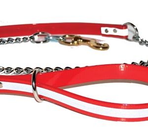 1" Dayglo Reflective Dog Lead with Chain